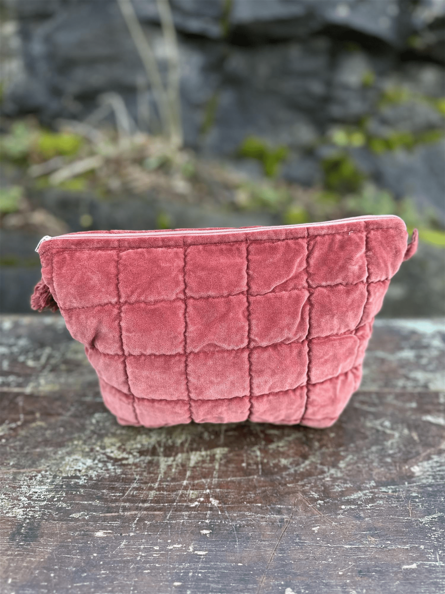 Toalettmappe Velur - Burgundy - at home