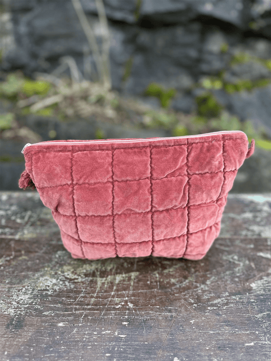 Toalettmappe Velur - Burgundy - at home