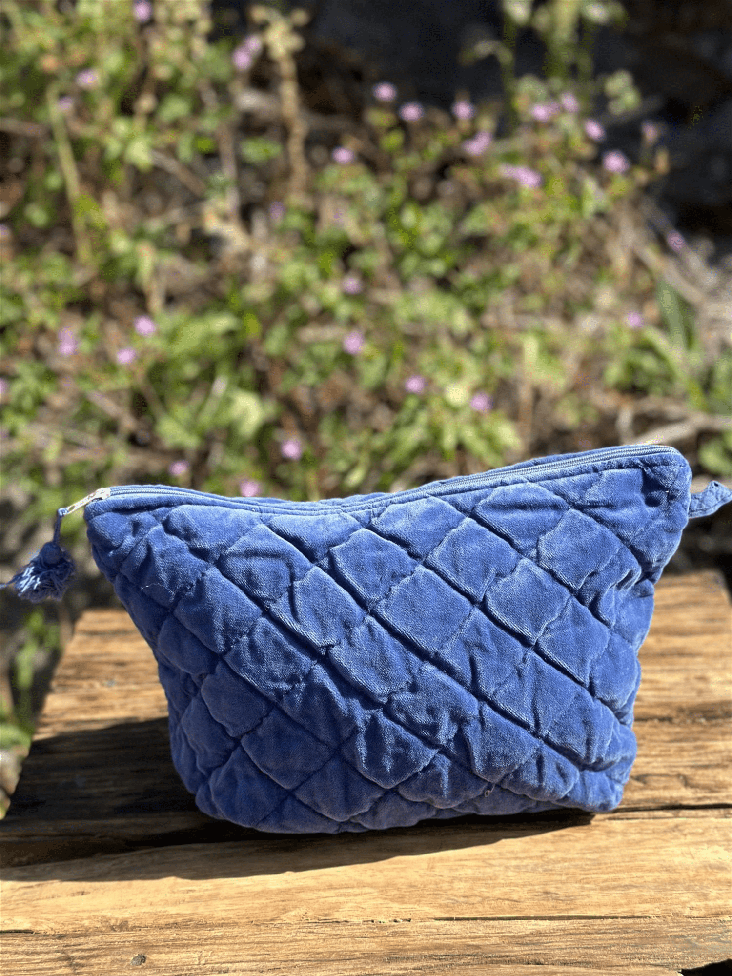 Toalettmappe Velur - Navy - at home