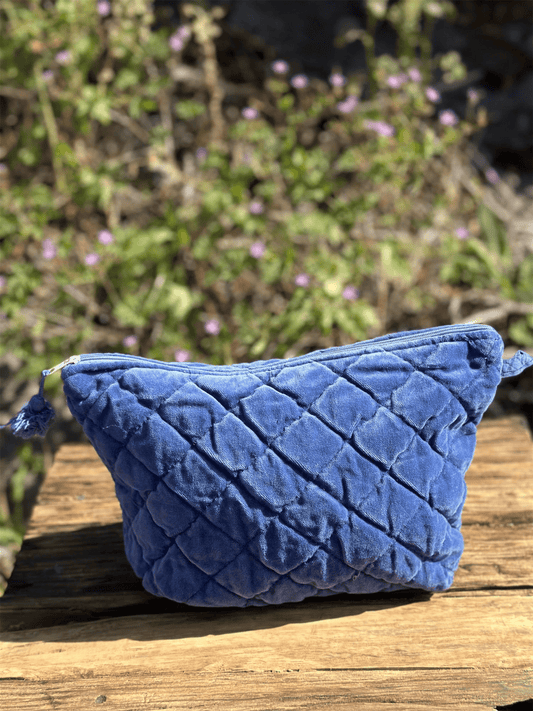 Toalettmappe Velur - Navy - at home