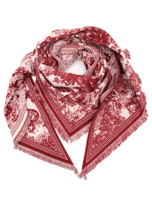Trekantskjerf Toile de Jouy - Bordeaux - at home