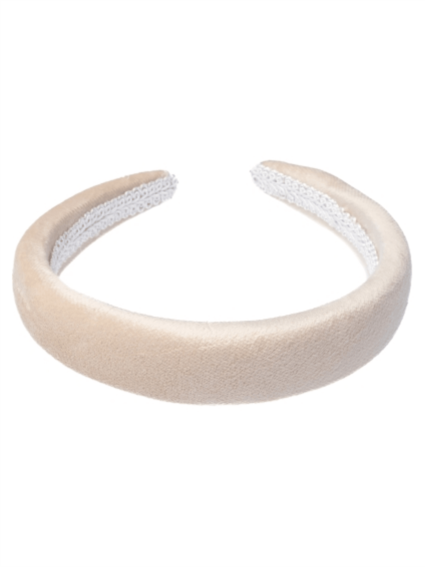 Velvet Hairband Broad - Sand - at home