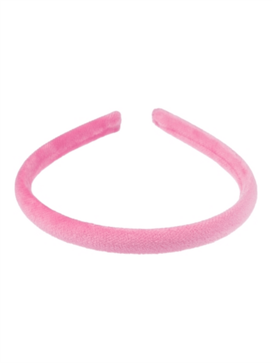 Velvet Headband Thin - Bubblegum Pink - at home