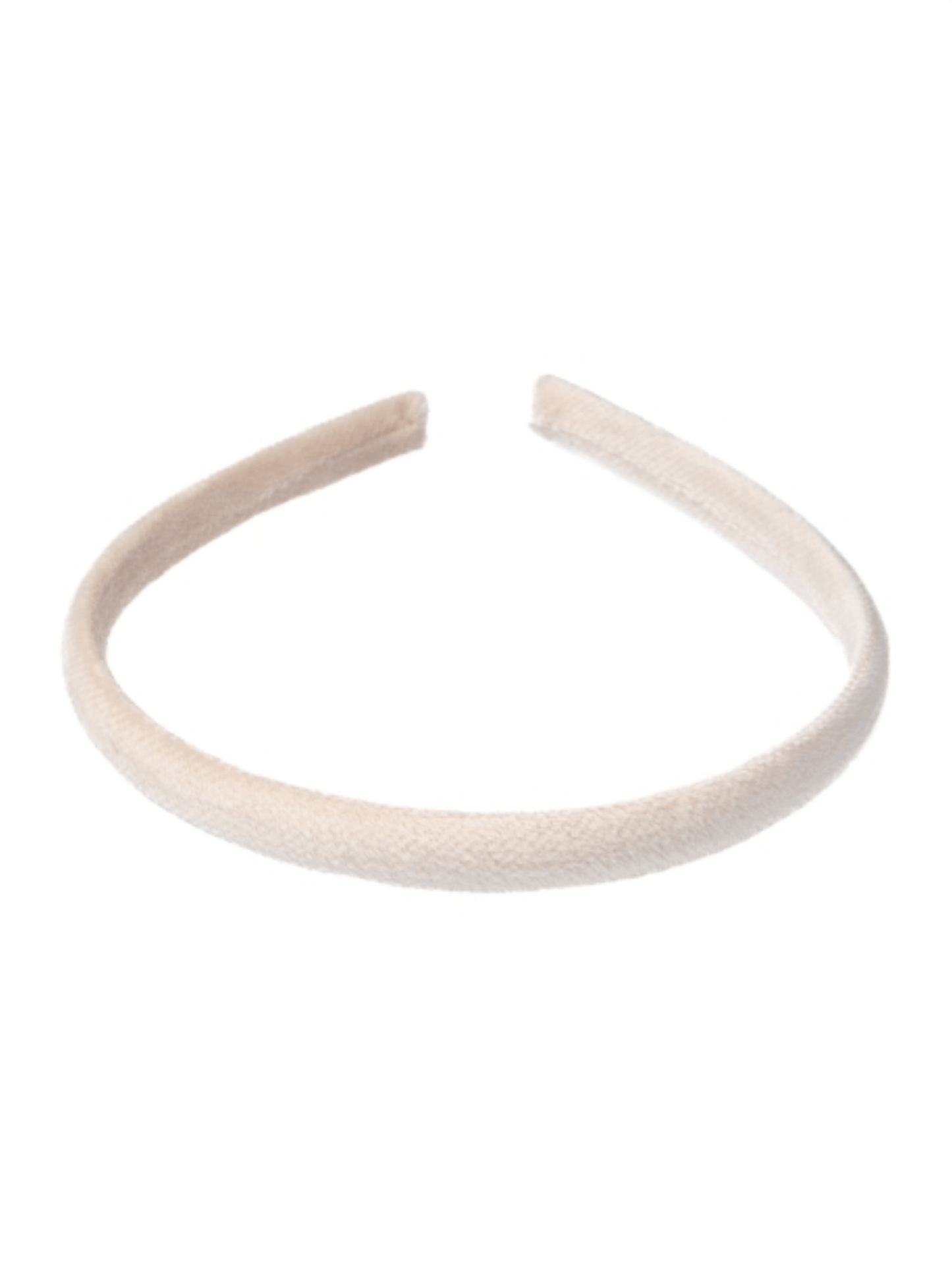 Velvet Headband Thin - Sand - at home