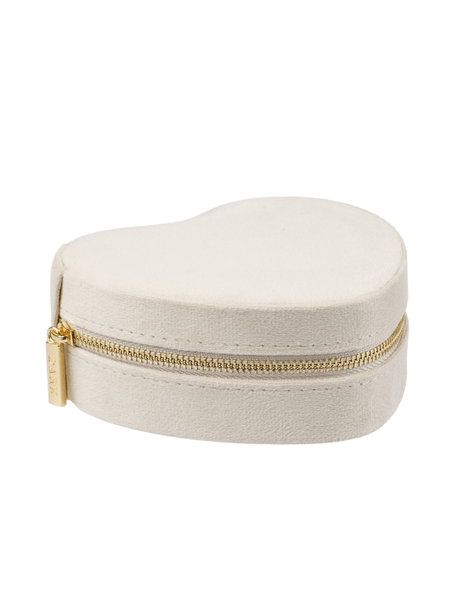 Velvet Heart Jewellery Box - Sand - at home