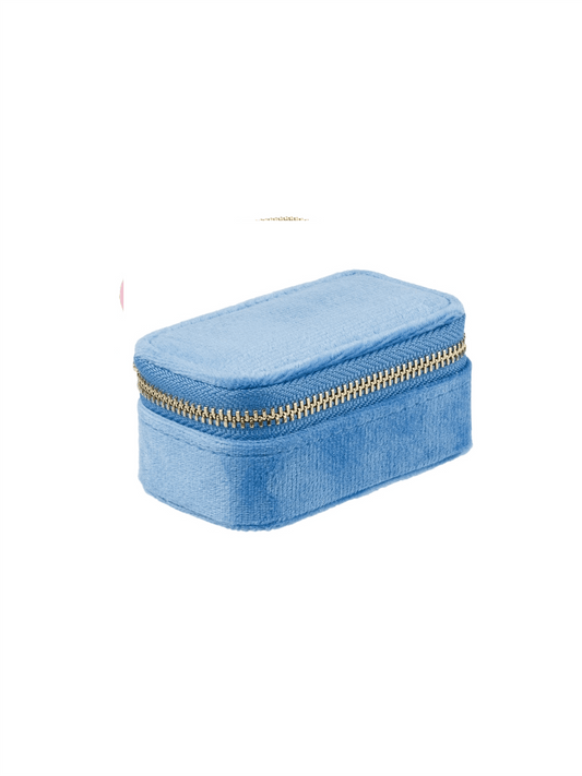 Velvet Jewelry Box Micro - Ibiza Blue - at home