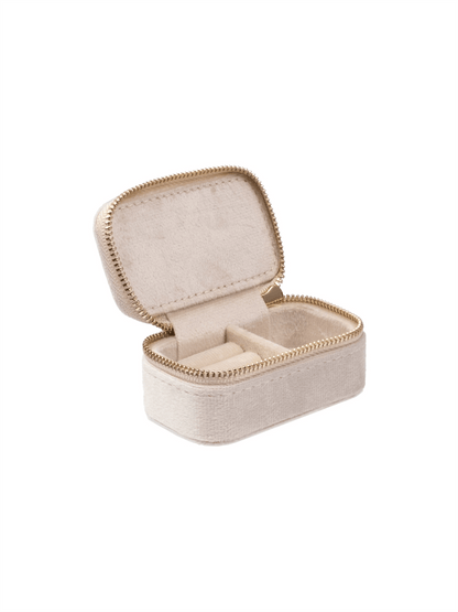 Velvet Jewelry Box Micro - Sand - at home
