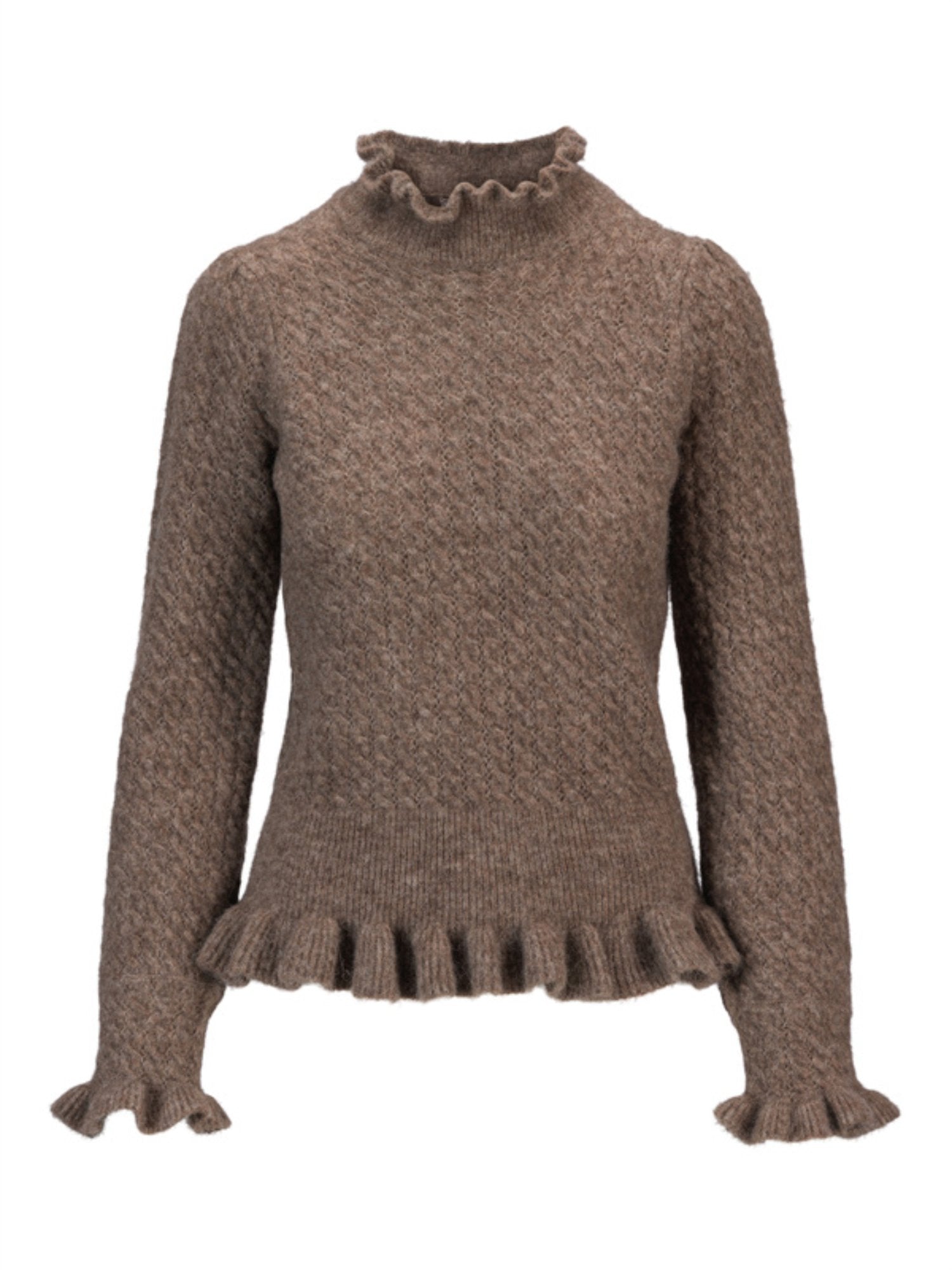 Vienna Alpaca Sweater - Walnut - at home