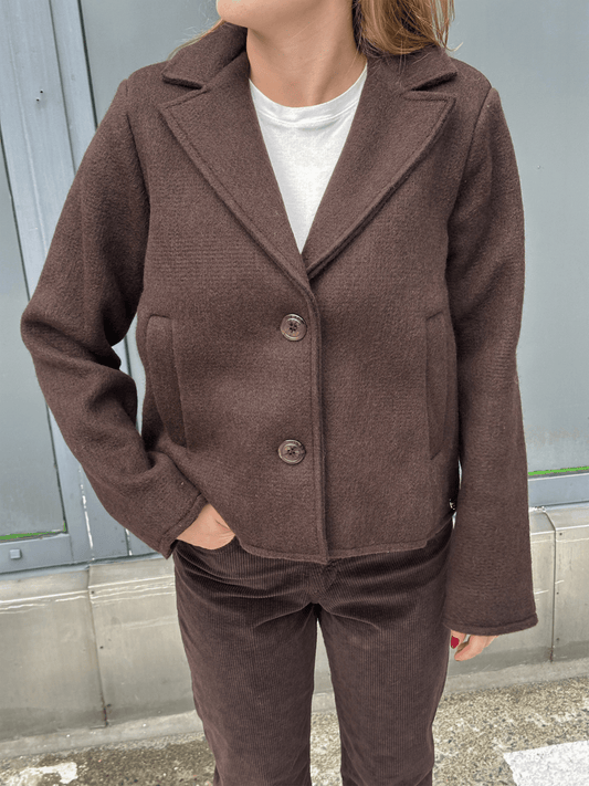 Wool Short Jacket - Moro - at home