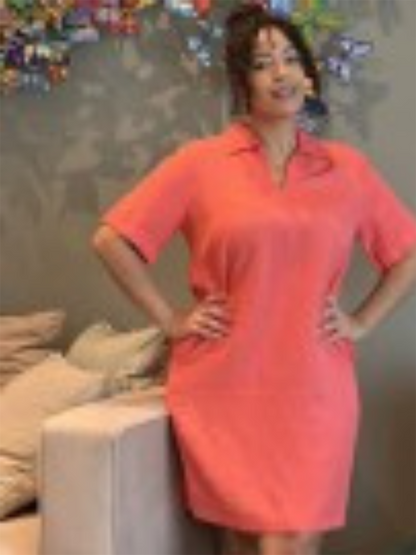 Beatrice Dress - Coral