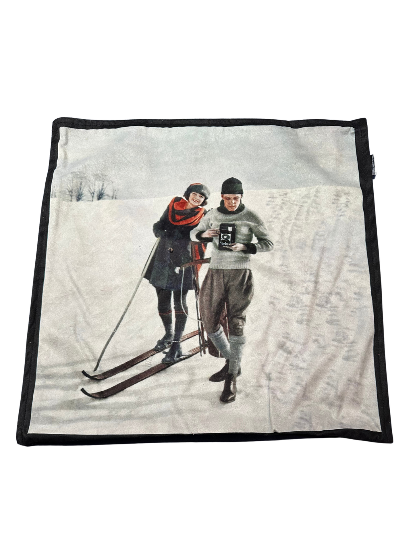 Putetrekk - Old Skiers 45x45cm