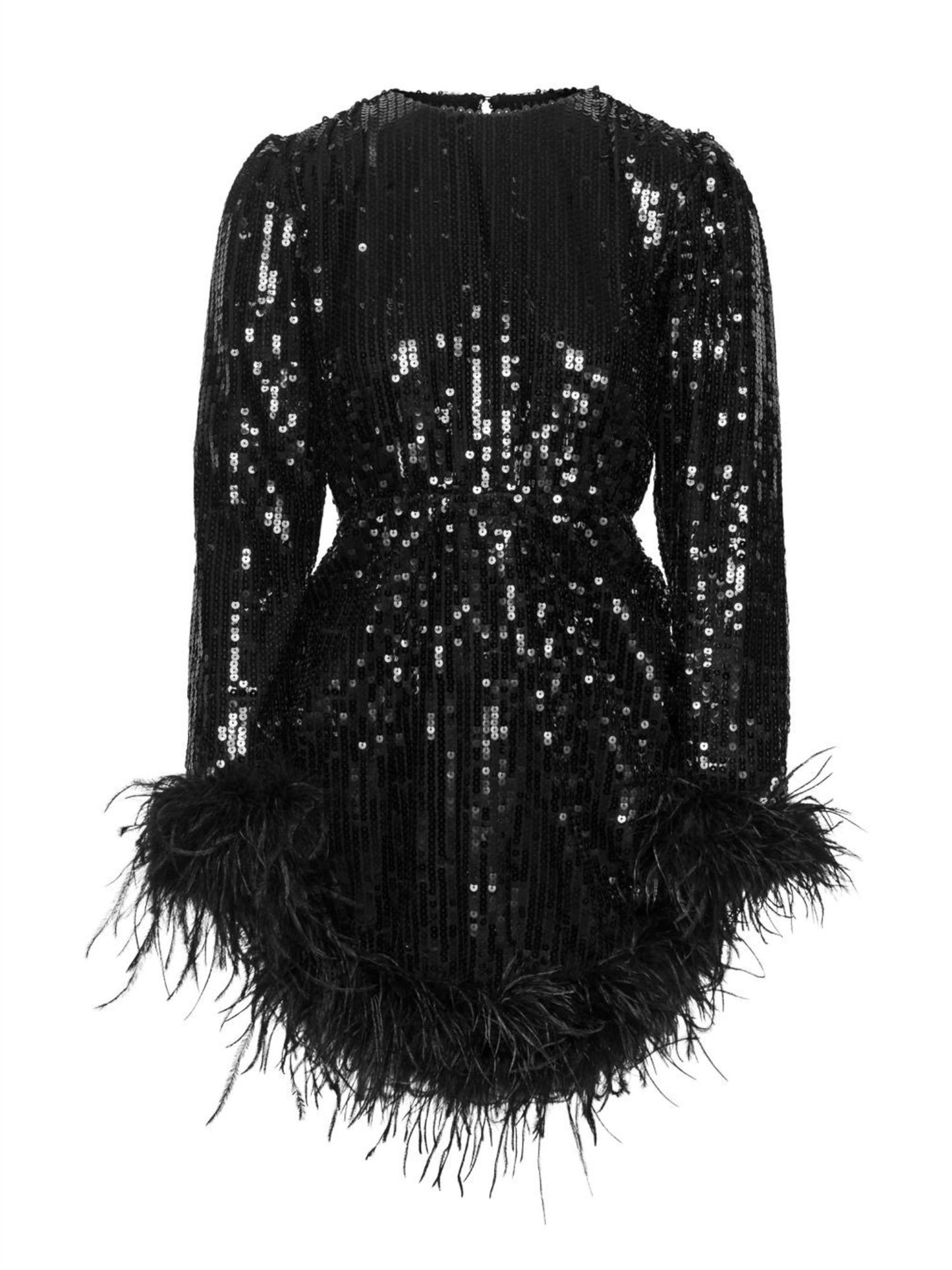 Charly Dress - Black Sequins - at home