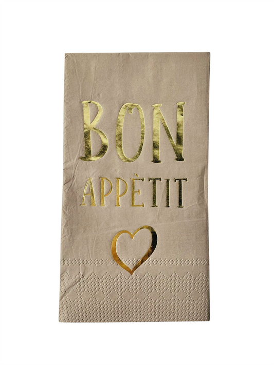 Servietter - "Bon Appetit" 33x40cm