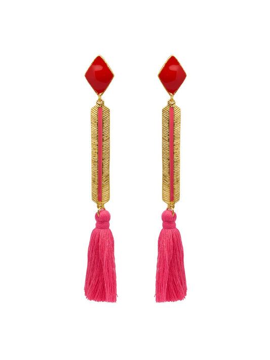 Izzy Earrings - Red - at home