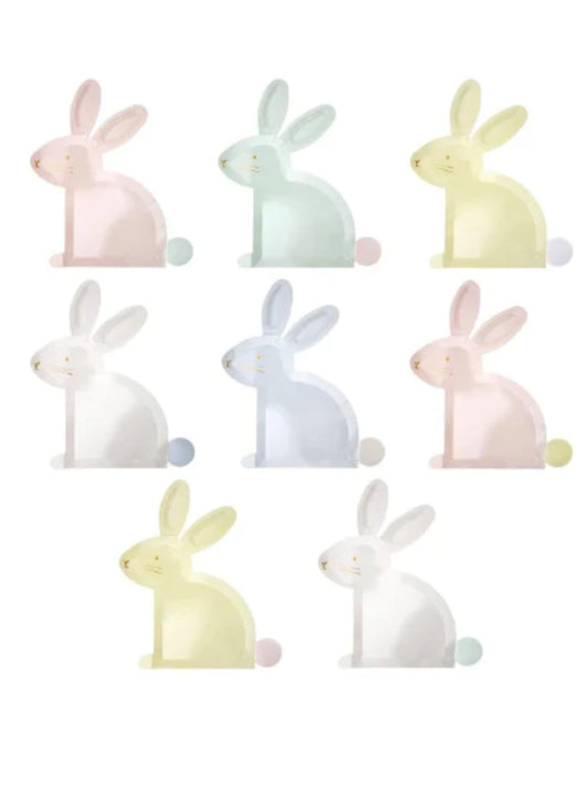 Pastel Bunny Plates - at home