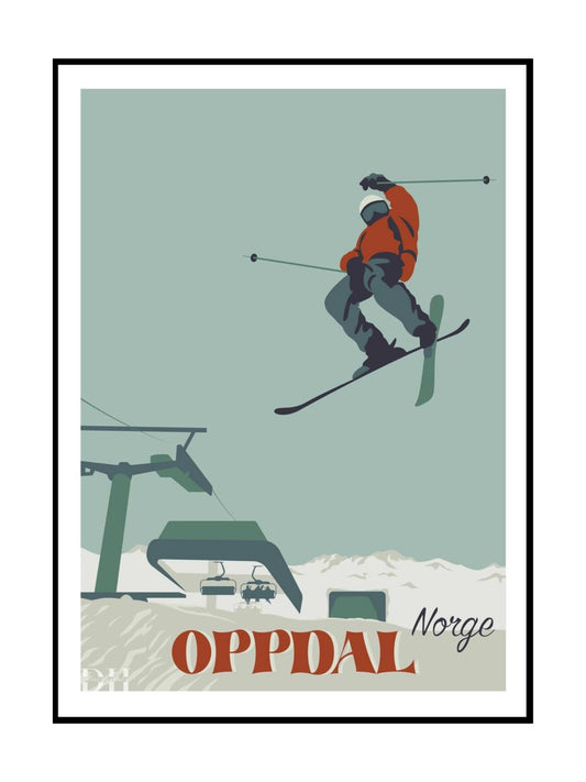 Poster - Oppdal 30x40cm - at home