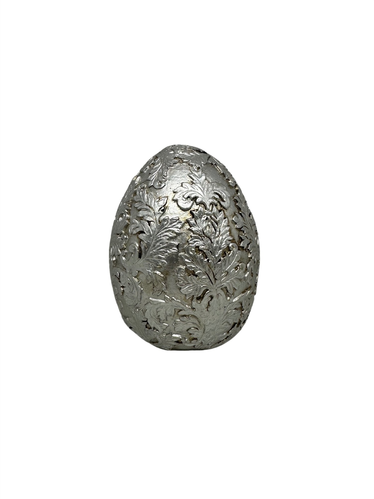 Sølv Egg Med Utskjæring 12cm - at home