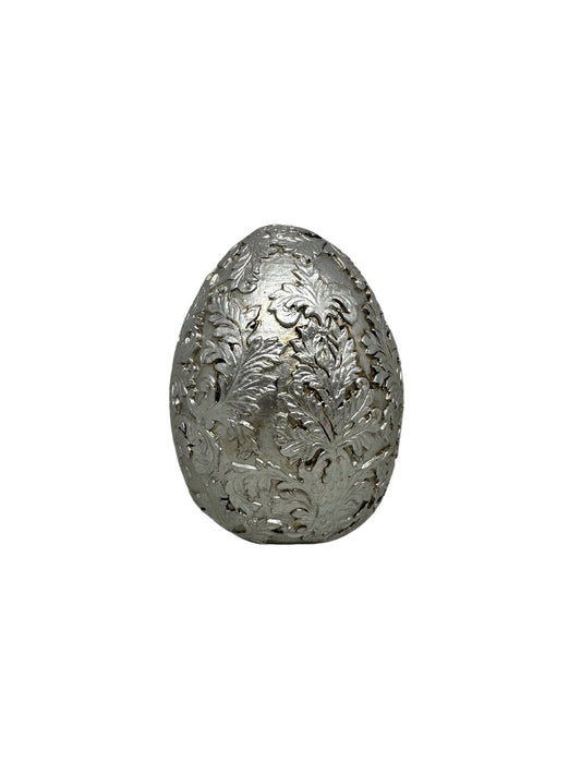 Sølv Egg Med Utskjæring 12cm - at home
